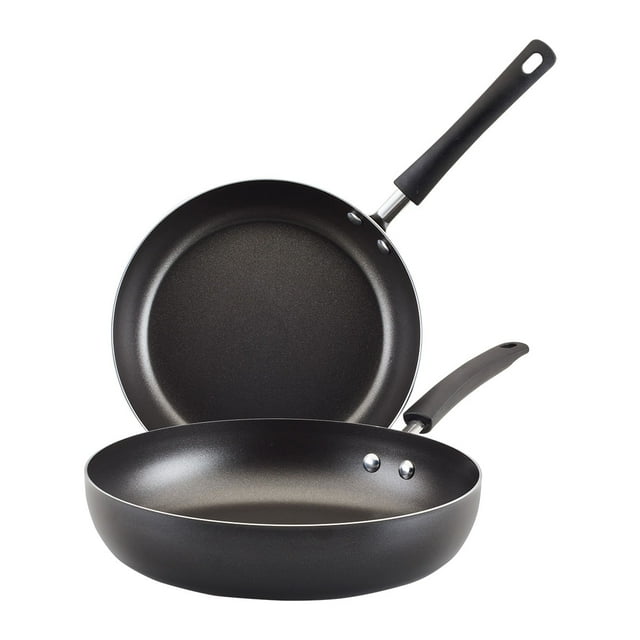 Set x2 sartenes 26cm y 30cm Farberware Easy Clean. Aluminio. Antiadherente. Color Negro.