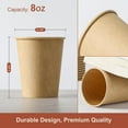 thumbnail image 2 of Hottest 100 Pack 8 oz Kraft Paper Cups, Disposable Coffee Cups, Disposable Drinking Cups, for Sundae Bar, Frozen Yogurt, 2 of 8
