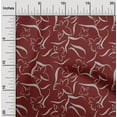 thumbnail image 2 of oneOone Rayon Maroon Fabric Floral & Craft Projects Decor Fabric Printed By The Yard 56 Inch Wide, 2 of 4