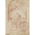thumbnail image 2 of Edmé Bouchardon 14x18 Black Ornate Wood Framed Double Matted Museum Art Print Titled - Rocaille Fountain with Venus, Amorini and Swans (C. 1735), 2 of 5