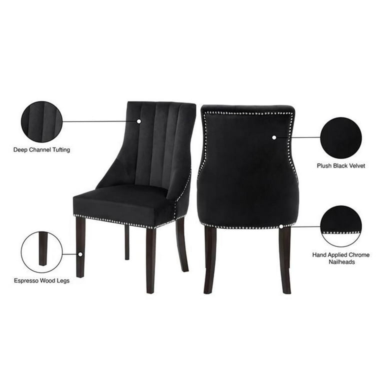 Meridian Furniture Oxford Velvet Dining Chair Meridian Furniture Oxford Velvet Dining Chair