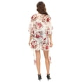 thumbnail image 4 of Women's Floral Print 3/4 Sleeve Kimono Cardigan Loose Cover Up Casual Blouse Tops, 4 of 7