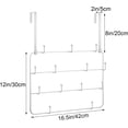 thumbnail image 2 of Over Door Hanger Rack Multi Use Metal Over The Door Hook Decorative Over Door Hanger (1, White), 2 of 5