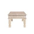 thumbnail image 4 of Milton Solid Wood 3-Piece Carved Living Room Table Set Weathered Finish, 4 of 13