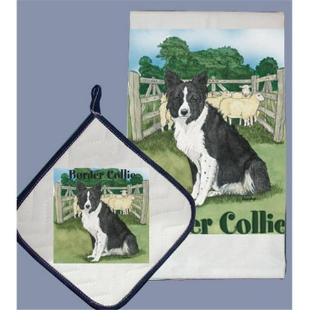 

Dish Towel and Pot Holder Set - Border Collie