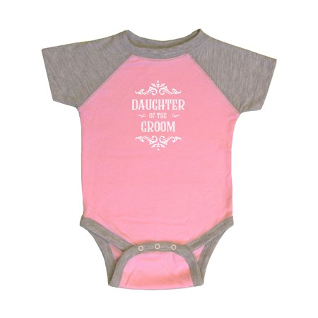 

Inktastic Daughter of the Groom in White Gift Baby Girl Bodysuit