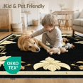 thumbnail image 4 of ODIKA 5'x7' Washable Area Rug Non-Slip, Chair-Friendly Greek Key Symmetrical Border Glam Round Sparkle Shimmer Sunburst for Dining Room, Under Table, Home Office, 4 of 7