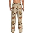 thumbnail image 3 of Picia Squirrel nut backgrounds Mens Soft Woven Cotton Elastic Waistband Sleep Pajama Pant Lounge Sleep Pant With Pockets And Drawstring-XX-Large, 3 of 9