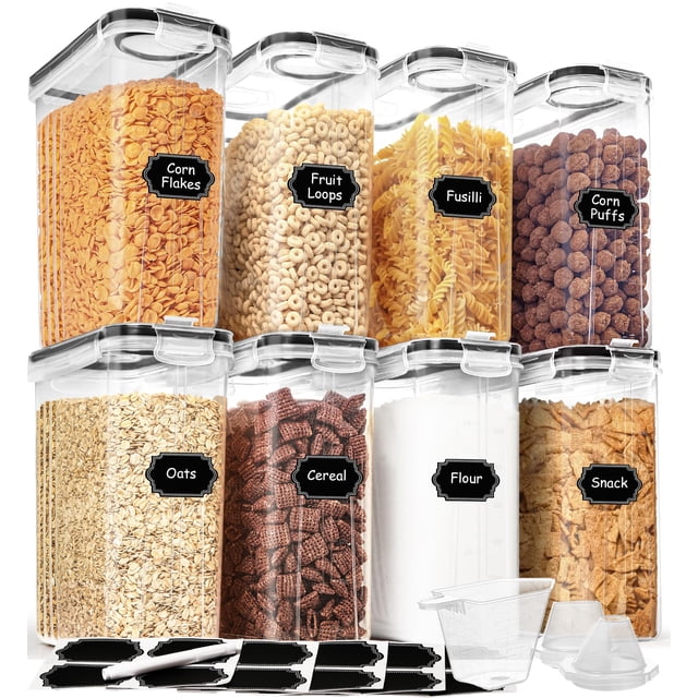 Set de contenedores de cereales HKJ Chef, 8 unidades, 4 litros, herméticos