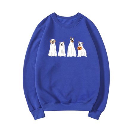 Ghost Dog Hoodie Vintage Spooky Season Sweatshirt Hoodies