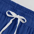 thumbnail image 6 of Outfmvch Ankle Pants for Women Capri Pants with Lace Side Straight Wide Leg Pull On Elastic High Waist Drawstring Palazzo Pants Linen Palazzo Trousers Drawstring Elastic Waist Paper Bag Pants A S-3XL, 6 of 6