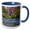 Blue/White, variant on 3drose, Utah, Zion Np, Virgin River., 11oz Two-tone Black Mug