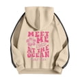 thumbnail image 5 of COMVALUE Cute Flower Hoodie for Woman Preppy Sweatshirts Trendy Puff Print Letter Graphic Hoodies Casual Pullover Tops (Beige, S), 5 of 6