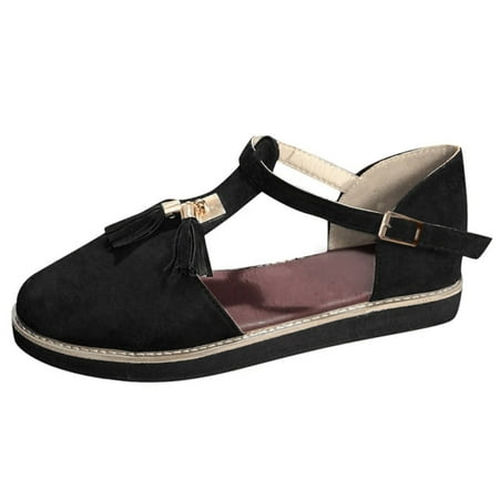 

Mackneog Ladies Shoes T el Round Toe Flat Pumps Thick Bottom T el Leopard Print Beach Casual Shoes Gift on Clearance