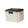 thumbnail image 2 of jifeng Lockable Storage Container Bin Lidded Storage Container Stackable Document Organizer Case for Living Room School Dorm Kitchen 36.2x28.5x25.7cm, 2 of 9