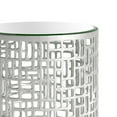 thumbnail image 4 of Reden Side Table Set (2-Piece) Silver End Table, Modern Style, Mirror Glass round shape tabletop, Aluminum, Indoor Living, 4 of 5