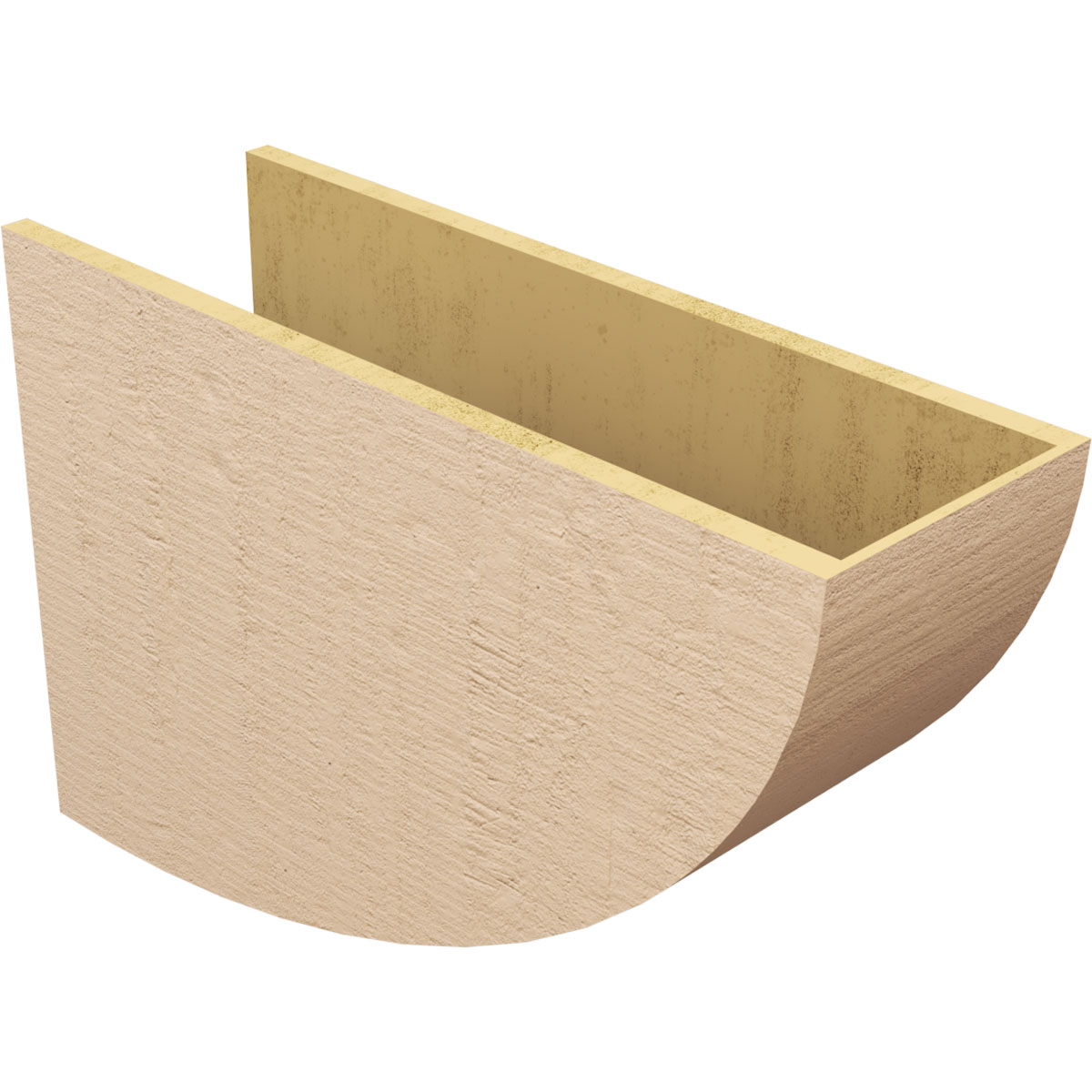 11"W x 33"D x 22"H Classic Durham Rough Cedar Woodgrain TimberThane Corbel, Primed Tan