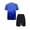 Navy Blue, variant on JanJean Kids Boys Soccer Jersey and Shorts Set Athletic T-Shirt Football Team Training Uniforms Fluorescent Green 14