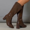 thumbnail image 6 of hzomhy Womens Mid Calf Boots Pointed Toe Rear Zipper for Casual Daily Shopping and Fall Winter Wear, 6 of 9