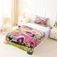 thumbnail image 5 of Erosebridal Happy Easter Eggs Twin Sheet Sets,Pink Cherry Blossom Cute Flowers Bedding For Girls Kids 3-Piece, 5 of 6