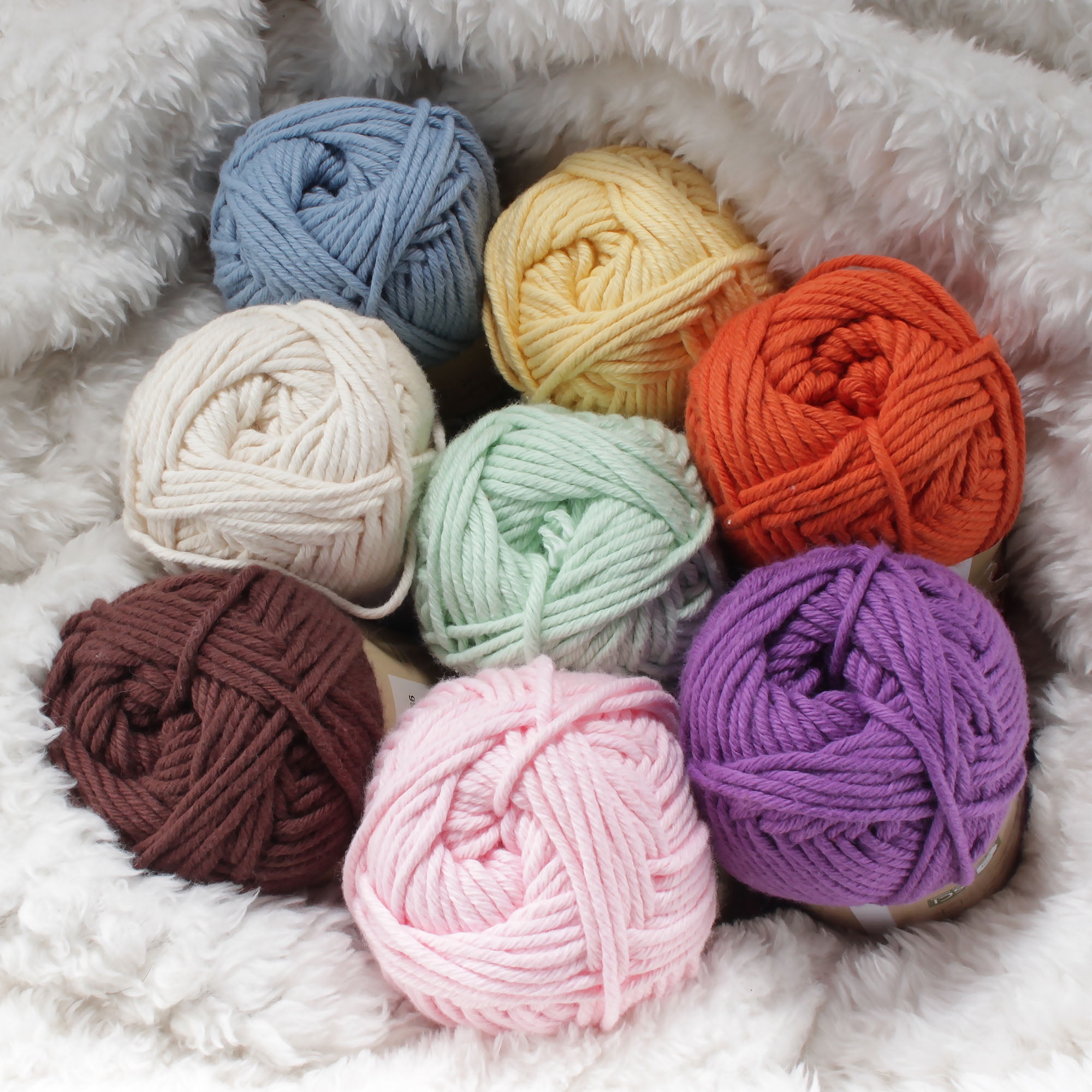 JubileeYarn Dainty Light Yarn - 100g/Skein Worsted Weight Cotton - 006 Celedon Green - 4 Skeins
