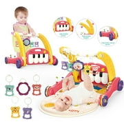 FOINWER Baby Gyms & Playmats,4 in 1 Kick and Play Piano Gym,Baby Walker,Baby Musical Activity Center,Unisex,Gift Box