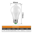 thumbnail image 2 of Bombilla Led Sensor De Luz Sensor Pir Detección Automática Bombilla De Lámpara Led De Ahorro De Energía Con Luz Blanca Fría Para Pasillo De Entrada Pasillo 12W E27 Eigraketly HA027244-03, 2 of 5