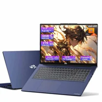 17.3" Laptop Ryzen 9 8945HS (Beat i9-13900H, Up to 5.2GHz) 16GB RAM, 1TB SSD, Radeon 780M, PD 100W Type-C AI-Enhanced for Copilot VR Ready, Backlit Keyboard, Fingerprint, 75W Battery（blue）
