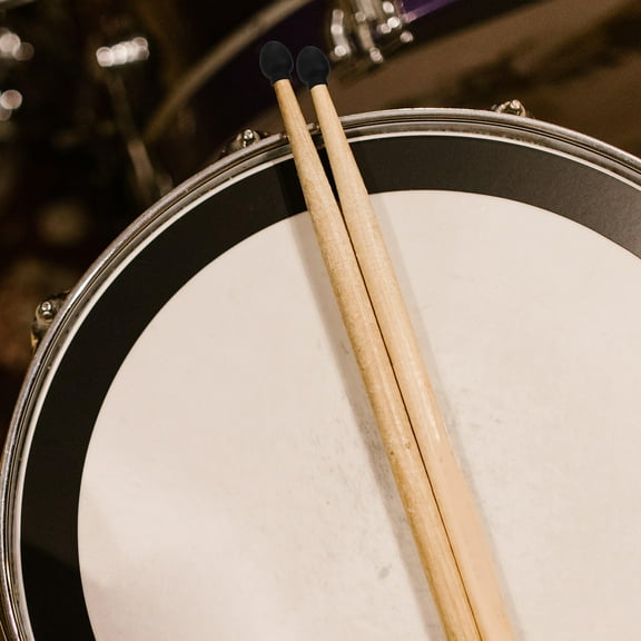 WHAMVOX 1 Pair Drum Mute Drumstick Silent Tip Set Rubber Practice Percussion Protectors Drum Stick Dampener Tips
