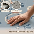 thumbnail image 6 of ODIKA 4'x6' Blue Coral Geometric Patterned Design Washable Area Rug Eclectic Shapes with Intricate Borders Pet Friendly, Non-Shedding for Bedroom, Reading Nook, 6 of 6