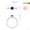 thumbnail image 4 of ANGARA Natural Vintage Inspired Claw-Set Sapphire Solitaire Ring in 14K White & Rose Gold for Women (Size-5mm) | September Birthstone, Anniversary, Jewelry Gift for Women | Natural Sapphire Ring, 4 of 8