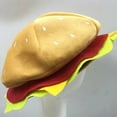 thumbnail image 6 of ZHENHONG Beret Hats for Women Adults Hamburger Hat Cute Funny Realistic Cozy Stretchy Costume Accessories Soft Men Women Fast Food Hamburger, 6 of 7