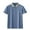 Blue, variant on IYTR Mens Shirts Solid Color T-shirts Short Sleeve Button Turndown Collar Shirts Leisure Daily Office Shirts Black XXL