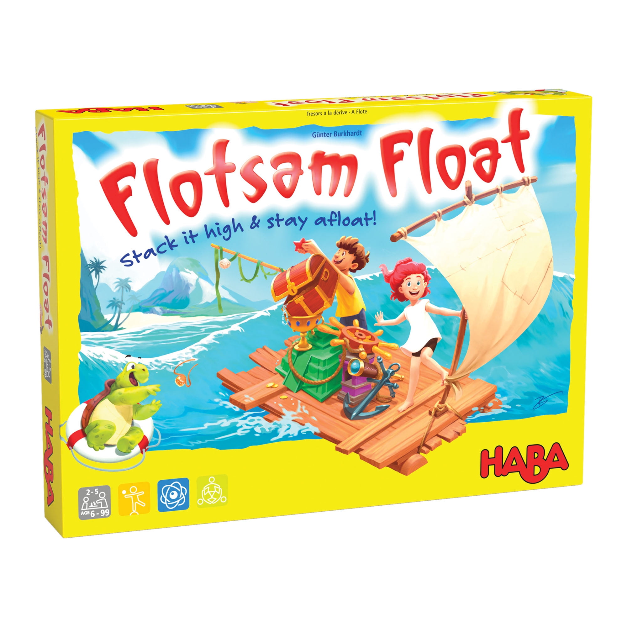HABA Flotsam Float Island Hopping, Wreckage Piling Stacking and Balancing Game