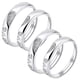 thumbnail image 1 of Anillos de Amor LoveLoom 2Pares 4Pzas Talla 2x6.5 y 2x8mm 16.9 y 18.2Ø Circunferencia 53 y 57mm Circonia/Metal Plata., 1 of 2