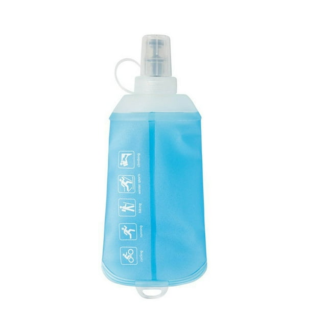 Botella de agua deportiva a prueba de fugas Botella flexible portátil para actividades al aire libre, senderismo, ciclismo, gimnasio y viajes Ligera y duradera Recipiente de hidratación