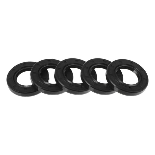 Anillo de Sello de Aceite TC Único Bargains Sello de Eje Rotativo 25x44x7mm Caucho Nitrilo de Alta Presión Negro 5 Pcs