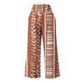 thumbnail image 5 of Edvintorg Womens Wide Leg Pants Vintage Printing Beach Boho Palazzo Pants High Waisted Casual Loose Trousers with Pockets, 5 of 5