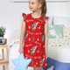 thumbnail image 4 of Balery Christmas Deer 1 Camisón de princesa para niñas, pijama de algodón con mangas abullonadas, suave y bonito.-Large, 4 of 6