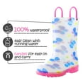 thumbnail image 4 of Kushyshoo Toddler Girls Light Up Rain Boots Butterfly Pattern for Kids with Handles Size 3, 4 of 6