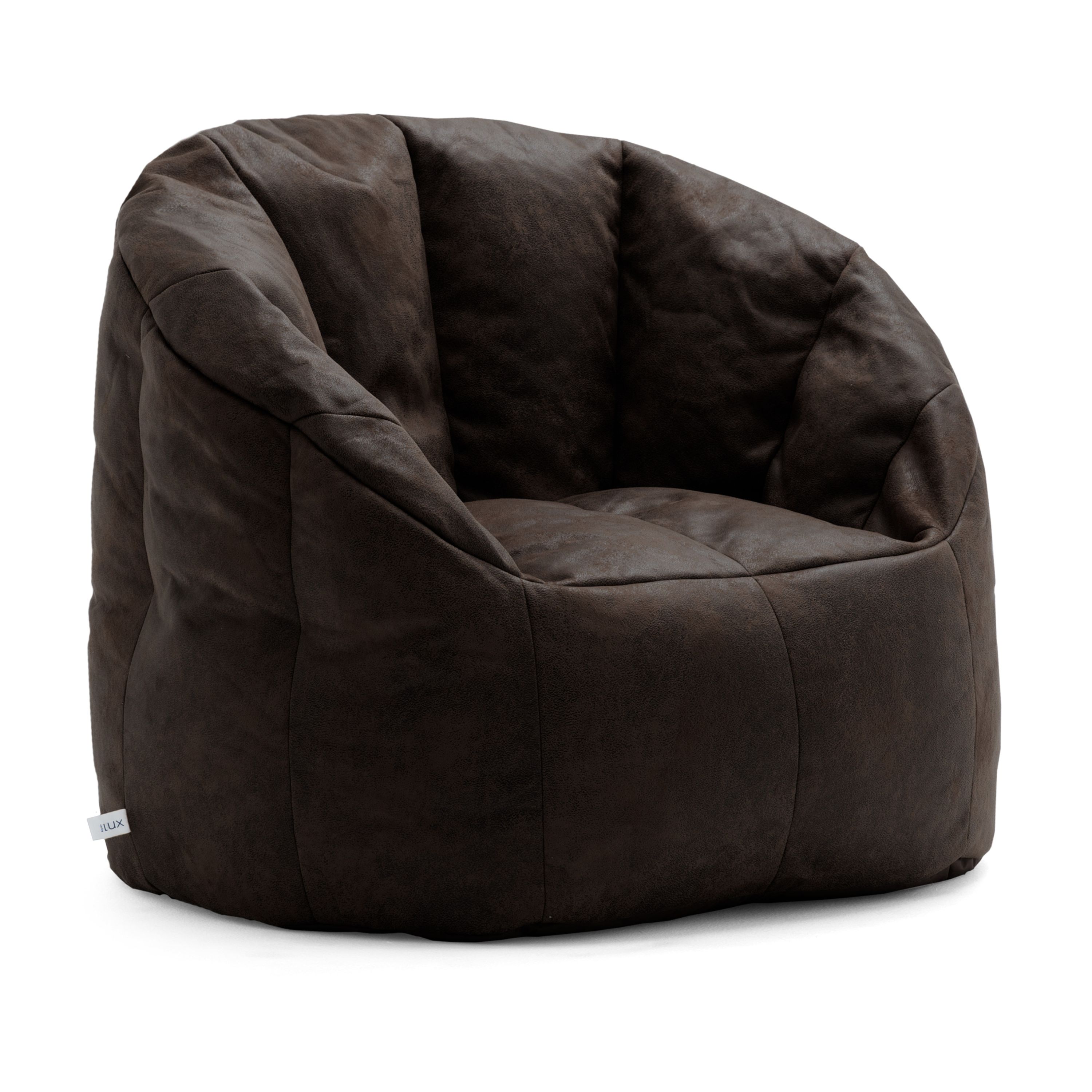 Buy Big Joe Milano Large Leather Bean Bag Chair, Espresso Online at