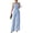 Light Blue #14, variant on DORKASM Basic Jumpsuit Casual Waist Button Tie Jumpsuit For Women Green M