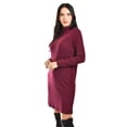 thumbnail image 2 of Vestido de punto con cuello alto Roman Fashion /Juvenil, 3821 (Vino) vino M, 2 of 5