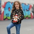 thumbnail image 3 of Xixirimido Christmas Reindeer Stars Dots Pattern Kids Hoodies for Girls Half Zip Hoodie Sweatshirt 3D Graphic Long Sleeve Pullover Crop Tops with Pocket for Fall Winter Size 13-14, 3 of 7