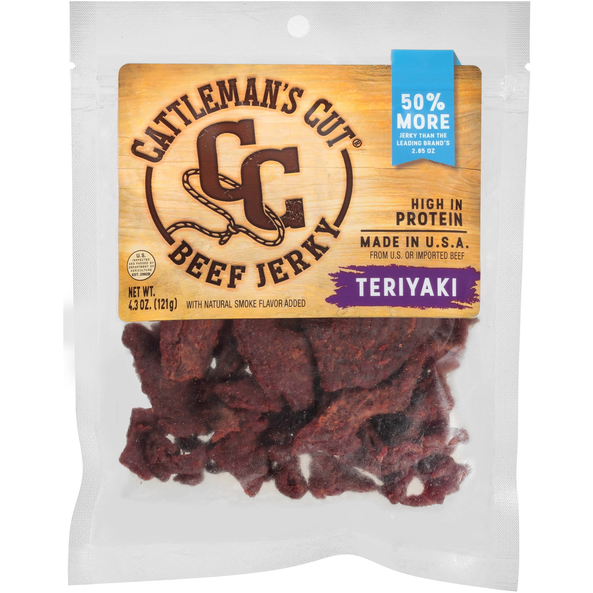 Cattleman's Cut Teriyaki Beef Jerky, 4.3 oz by OBERTO SAUSAGE COMPANY