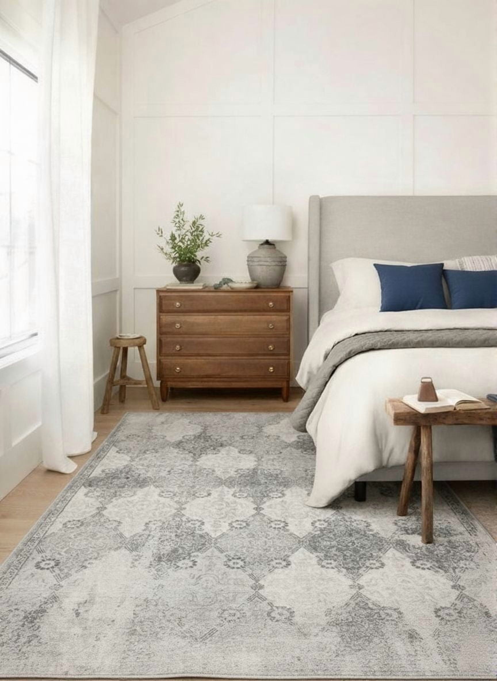 Tapis d'intérieur marocain Rug Branch Havana 2' x 17' (taille exacte : 2'3" x 17'), gris beige, contemporain - Entrée, couloir, salle de bain et cuisine