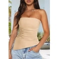 thumbnail image 5 of Womens Tube Top 2025 Summer Strapless Tops Apricot XL, 5 of 6