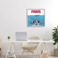 thumbnail image 4 of Stupell Industries Paws Cat Movie Parody White Framed Giclee Art design by Angie Rozelaar, 17 x 17, 4 of 8