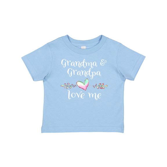Inktastic Grandma and Grandpa Love Me Heart Grandchild Boys or Girls Baby T-Shirt
