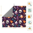 thumbnail image 3 of ZICANCN Dish Drying Mat for Kitchen Countertop, Purple Halloween Hat Skull Drainer Mats with Non-slip Rubber Backed, Super Absorbent Easy Clean Rack Pad, 16x18 Inches, 3 of 9